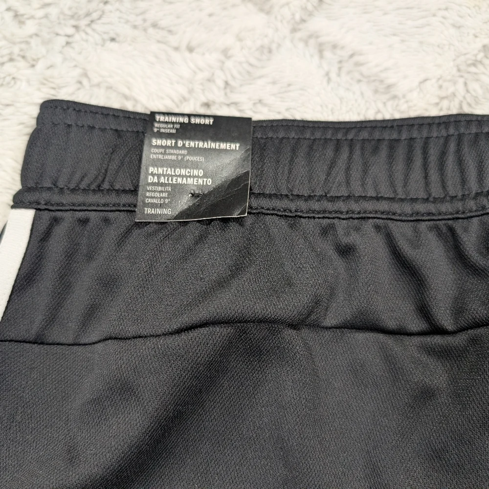 Adidas Shorts Mens XL Black White Train Essentials Pique 3 Stripes Training